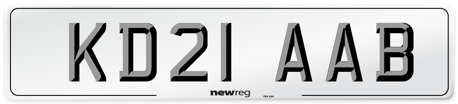 KD21 AAB Number Plate from New Reg